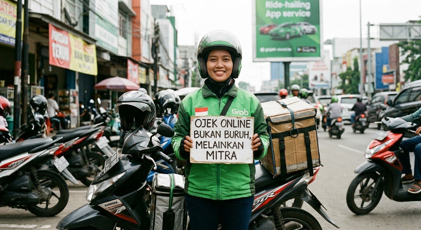 OJEK ONLINE BUKAN BURUH, MELAINKAN MITRA